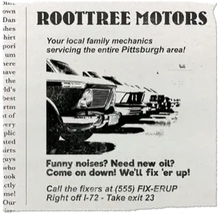 Roottree Motors 2 evidence in The Roottrees are Dead